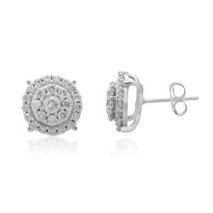 White Gold Post Earrings