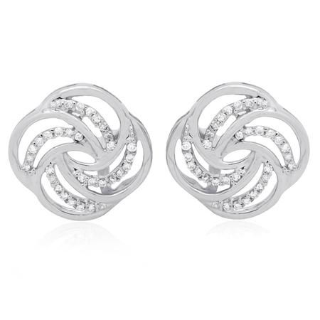 White Gold Stud Earrings