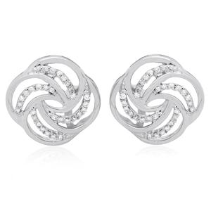 White Gold Stud Earrings