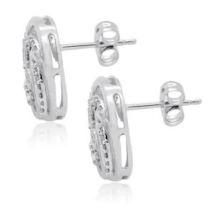 White Gold Stud Earrings