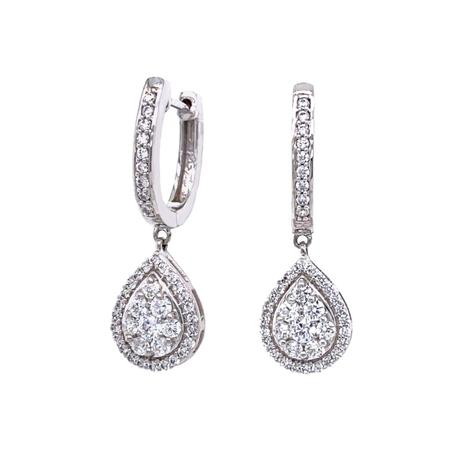 White Gold Drop Earrings