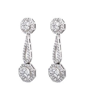 White Gold Diamond Drop Earrings