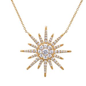 Yellow Gold Starburst Pendant