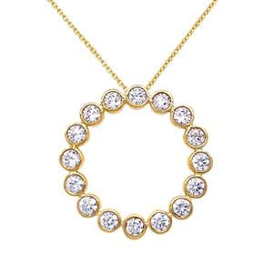 Yellow gold diamond pendant