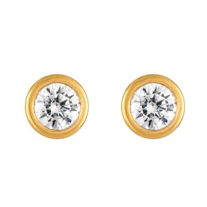 Yellow Gold Diamond Earrings