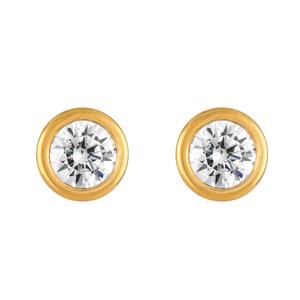 Yellow Gold Diamond Earrings