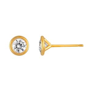 Yellow Gold Diamond Earrings